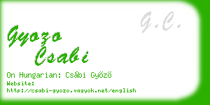 gyozo csabi business card