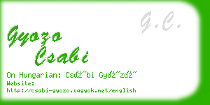 gyozo csabi business card